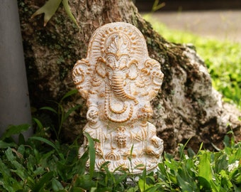 Ganesh Statue 7 Inch / 18 cm, Concrete Figurine, Garden Decor, Outdoor Decor, Housewarming, Gift for Her, Gift for Him, New Home Decor