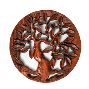 Tree of Live  Wall Art 12 Inch / 30 cm, Wall Decor, Floral Nature, Rustic Statue, New Home Decor, Holiday Decor, Birthday Gift, Anniversary