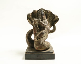 Vishnu Bronze 7 Inch / 18 cm, Statue Hindu, God Vishnu Figurine, Vishnu sculpture, Bronze Brass Sculpture Spiritual Figure Collectable Art