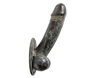 Tirador o gancho de la puerta del pene de latón, bronce del pene, puerta del pene, estatuilla del pene, decoración del pene, tirador de la puerta, manija de la puerta, gancho del pene