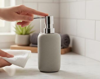 Soap Dispenser 7 Inch / 17 cm, Natural Stone, Soap Dispenser, Modern Elegant Bathroom, Lotion Pump Dispenser, Housewarming