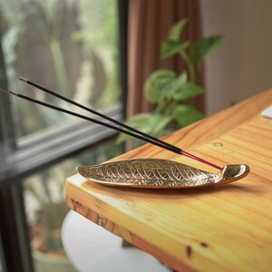 Incense Holder, Frangipani Leaf, New Home Décor, Spiritual Décor, Temple Décor, Housewarming, Office Décor, Gift Idea, Christmas Gift