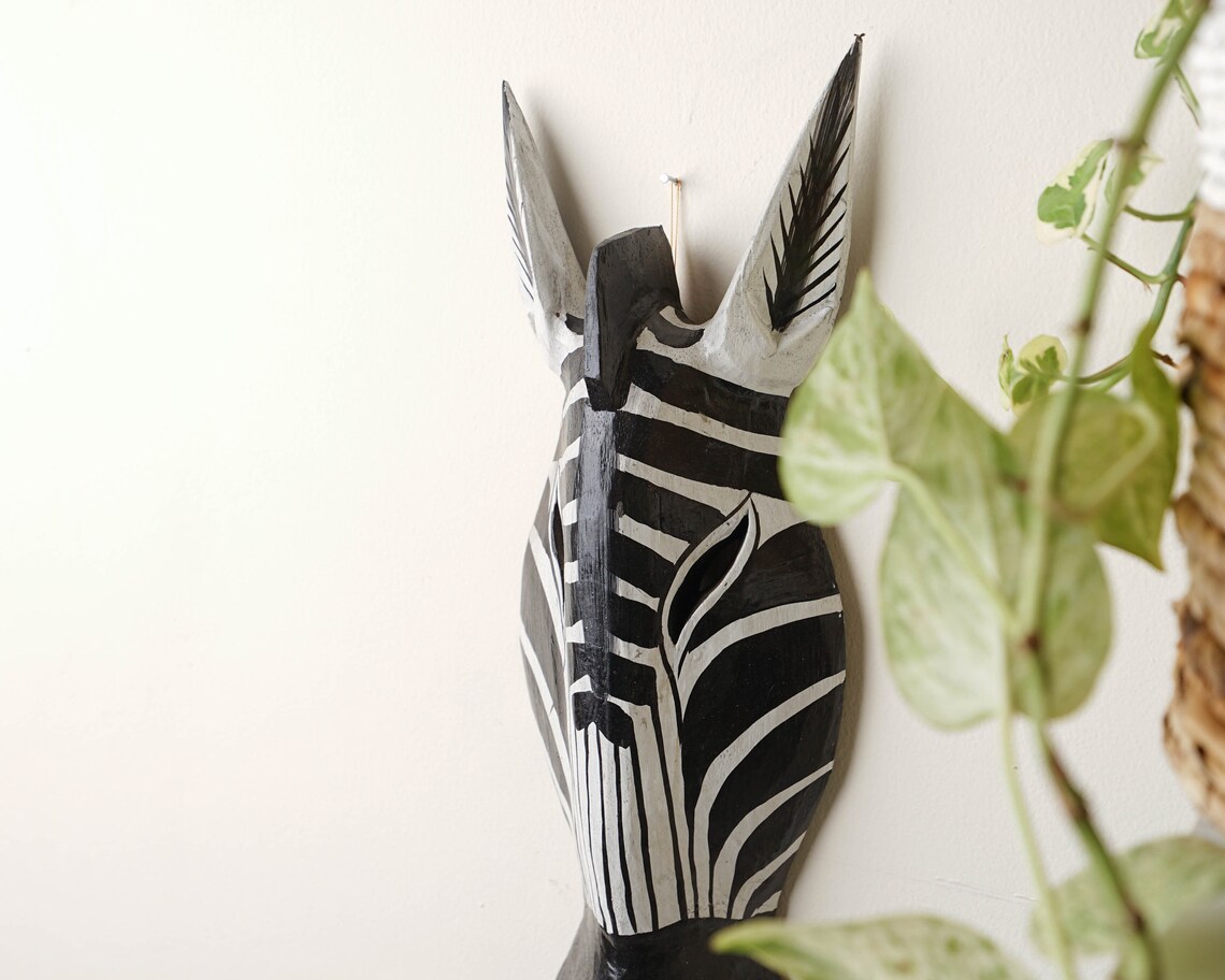 Wooden animal Wall Hanging Antique African Mask Painted Etsy