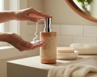 Soap Dispenser 7 Inch / 17 cm, Natural Stone, Soap Dispenser, Modern Elegant Bathroom, Lotion Pump Dispenser, Housewarming