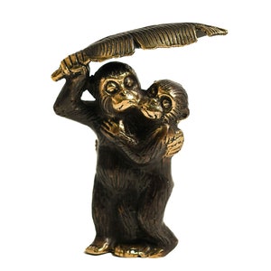 Funny Monkey 4 Inch / 10 cm, Monkey Figurine, Monkey Statue, Room Decor, House Decor, Mid Century, Table Decor, Housewarming, Gift Idea