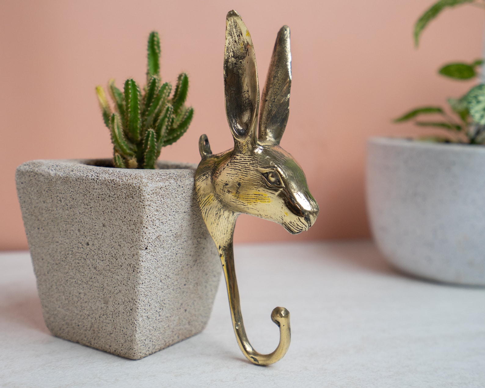 Brass Hook Rabbit 7 Inch / 17 Cm , Animal Hook, Wall Hook, Gold Hook ...