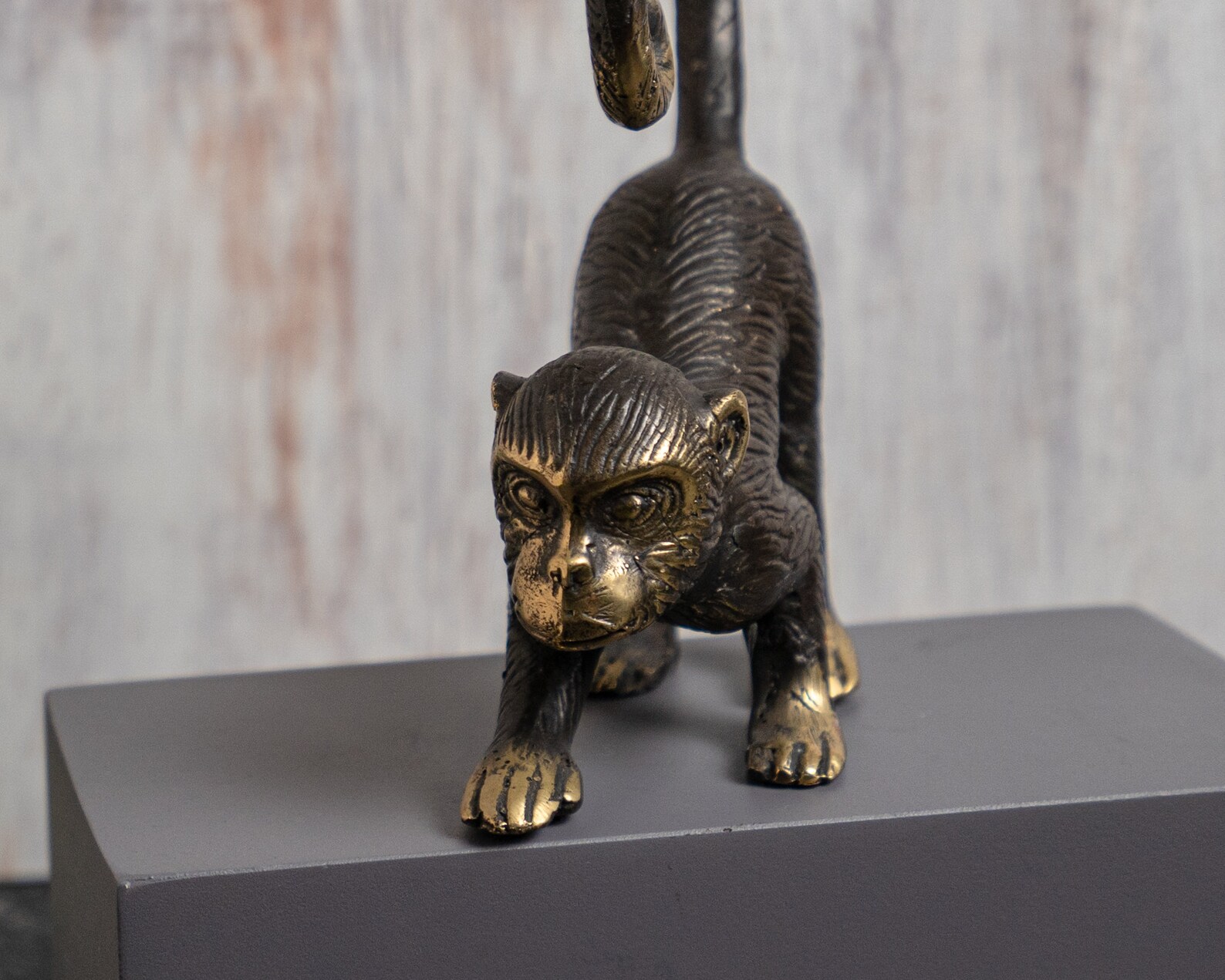 3 Colors Monkey Bronze, Monkey Figurine 4.7 Inch / 12 Cm, Monkey Sculpture, Monkey Brass, Monkey