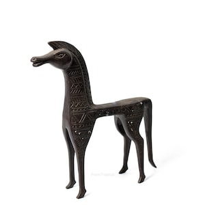 Greek Horse Bronze 13 Inch / 33 cm, Gift Ideas, Bronze Art Statue, Greek Art, Wedding Gift, Wedding Decor, Holiday Decor, Gift for Her