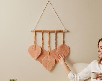 Macrame Leaf, Wall Hanging, Macrame Wall Hanging,Farmhouse Decor,Wall Decor, House Decor, Living Room, Mid-Century Modern, Boho Dreamcatcher