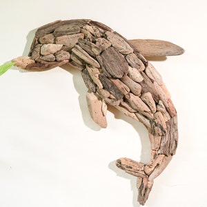 Handmade Driftwood Wall Art, Dolphin Driftwood, Driftwood Animal, Room Decor, Wall Decoration, New Home Decor, Housewarming, Gift Idea image 7