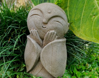 Gift for DadJizo stone statue 8 inch / 20 cm, Jizo figurine, Japanese buddha Jizo, Zen Buddha