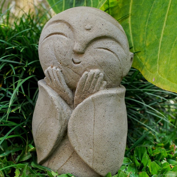 Gift for DadJizo stone statue 8 inch / 20 cm, Jizo figurine, Japanese buddha Jizo, Zen Buddha