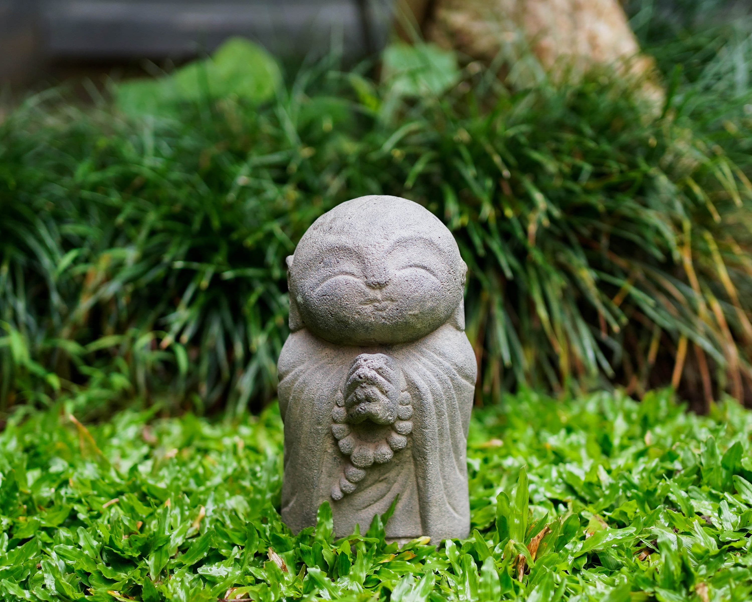 Jizo Buddha Concrete 8 Inch / 20 cm, Jizo Buddha Sculpture, Home Decor, Gift for mom, Zen Buddha, Children Guardian, Traveler Guardian
