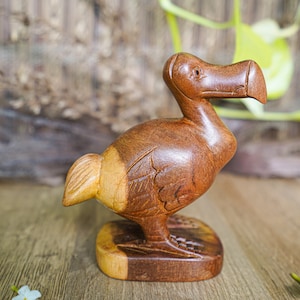 Wooden Dodo Bird 4 inch / 10 cm , Wood Statue, Wood Carving, Figurine, Home Decor, Ornament, Birthday Gift, Handmade