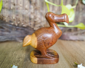 Wooden Dodo Bird 4 inch / 10 cm , Wood Statue, Wood Carving, Figurine, Home Decor, Ornament, Birthday Gift, Handmade