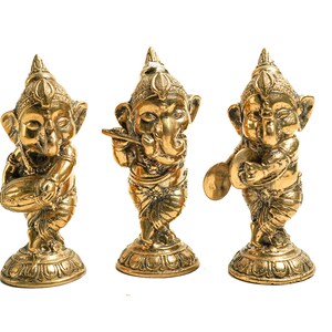 SET Ganesh Bronze 5 Inch / 12 cm, Ganesh Statue, Ganesh Figurine, Room Decor, House Decor, Birthday Gift, Gift for Her, Housewarming