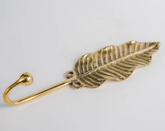Leaf Bronze 7 Inch / 17 cm, Leaf Hanger, Leaf Figurine, Room Decor, House Decor, Leaf Hook, Birthday Gift, Christmas Gift, Housewarming