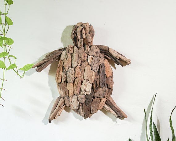 Handmade Driftwood Wall Art, Drift Wood Turtle,Turtle Wall Art, Home Decor, Room Decor, Living Room, Gift Idea