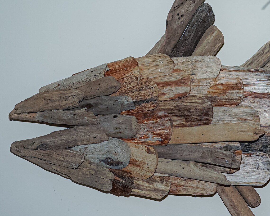 Handmade Driftwood Wall Art 15 Inch / 38 Cm Drift Wood Fish Etsy