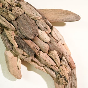 Handmade Driftwood Wall Art, Dolphin Driftwood, Driftwood Animal, Room Decor, Wall Decoration, New Home Decor, Housewarming, Gift Idea image 3