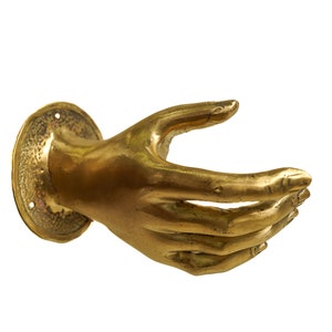 Pull brass Door Handle Hand 1:1 Hand Size, Hand Shake Door, Hand Door, Hand Bronze, Door Decor, Birthday Gift, New Home Decor, Holiday Decor image 1