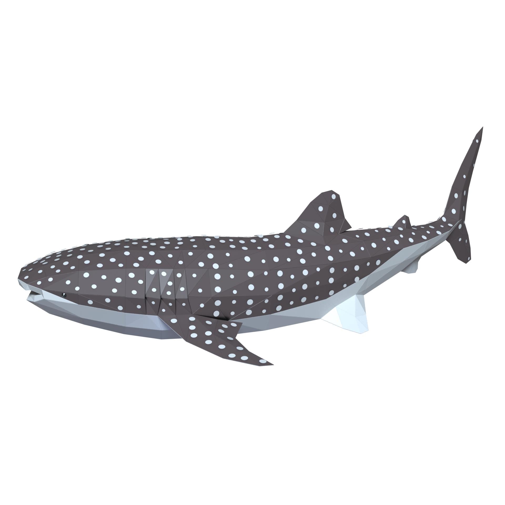 Whale Shark Paper Sculpture,Printable PDF template,Handmade Sea animal Papercraft,3D puzzle,Low Poly Home Decor,DIY Teens Gift