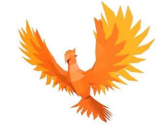 Phoenix Paper Sculpture,Printable PDF template,Handmade Fantastic Models Papercraft,3D puzzle,Low Poly Home Decor,DIY Teens Gift