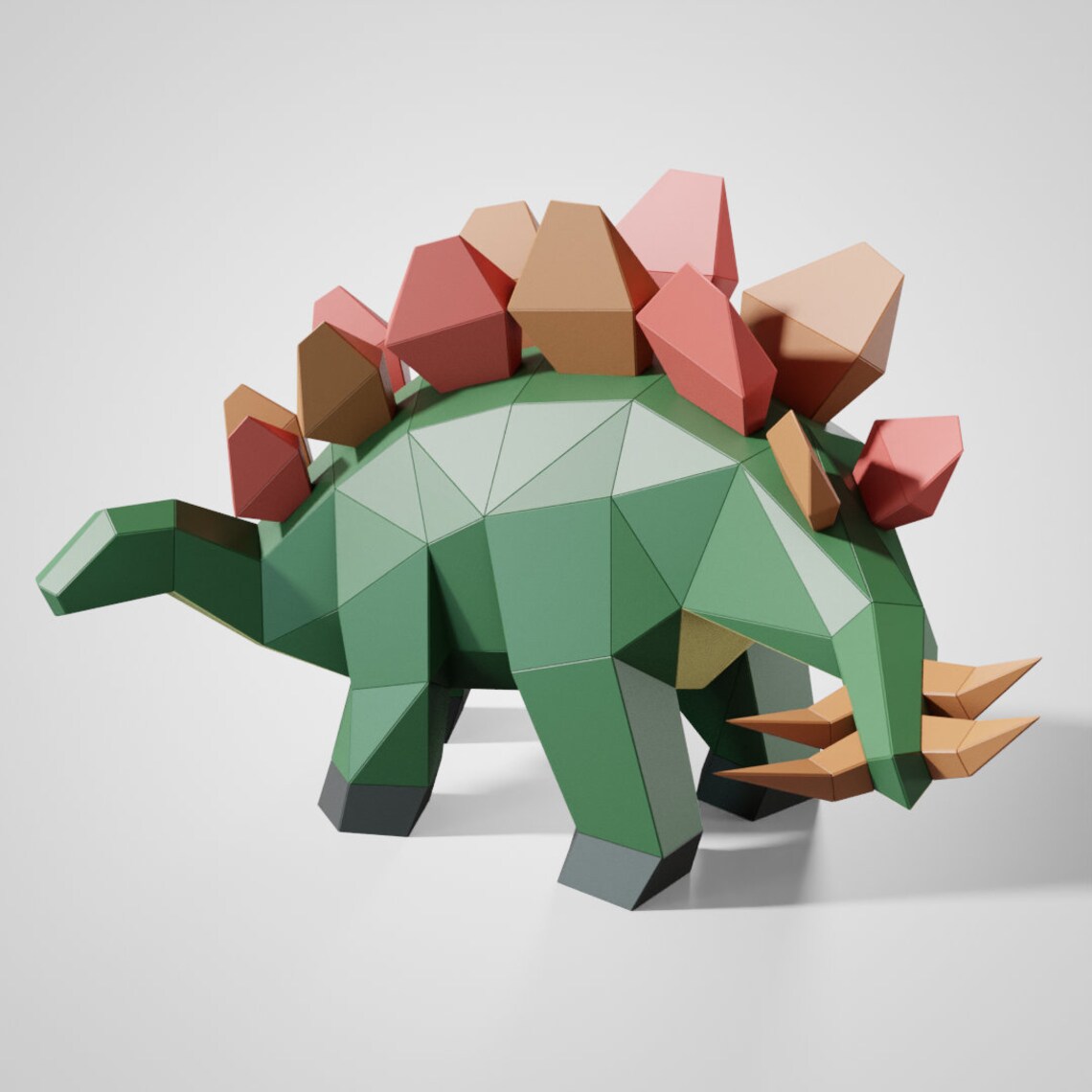 Cute Stegosaurus Paper Model, 3D Papercraft Tempalte, PDF File,instant ...