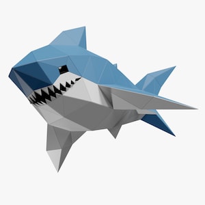 Baby Shark Paper Sculpture,printable PDF Template,handmade Sea Animal ...