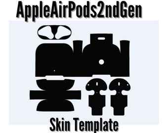 AirPods 2nd Gen  Skin Template File - Template for cutting or design - Digital download - Special offer 30% Discount.