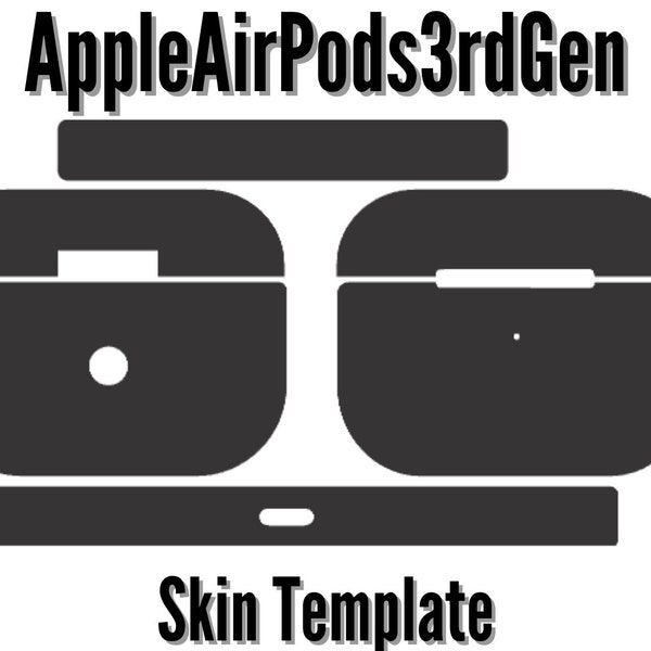 AirPods 3rd Gen Skin Template File - Template for cutting or design - Digital download - Special offer 15% Discount.