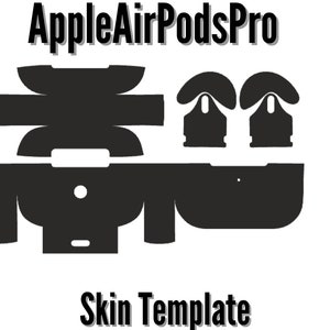 AirPods Pro Skin Template File - Template for cutting or design - Digital download - Special offer 15% Discount.