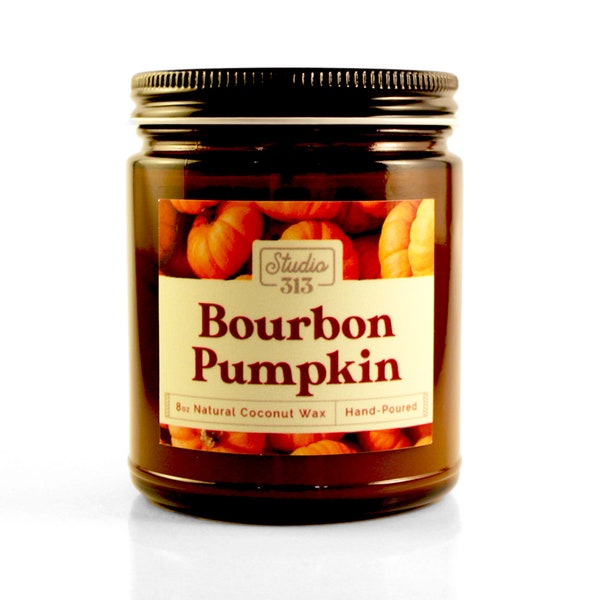 Bourbon Pumpkin Candle | Coconut Wax Candle | Cotton Wick | All Natural Candle | Fall Candle