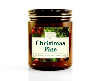 Christmas Pine Candle | Coconut Wax Candle | Cotton Wick | All Natural Candle | Winter | Holiday