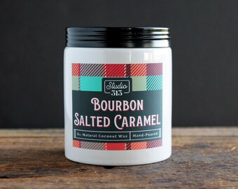 Bourbon Salted Caramel | Coconut Wax Candle | Cotton Wick | All Natural Candle | Fall Candle