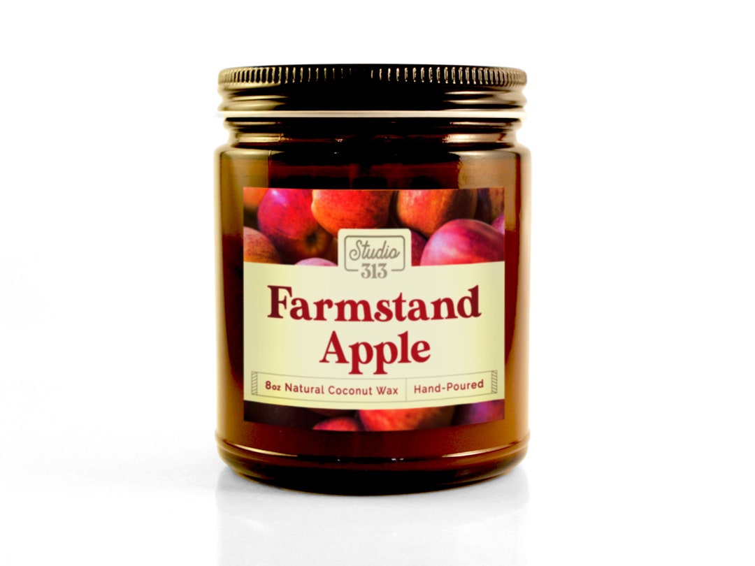 Farmstand Apple Candle Coconut Wax Candle Cotton Wick All Natural