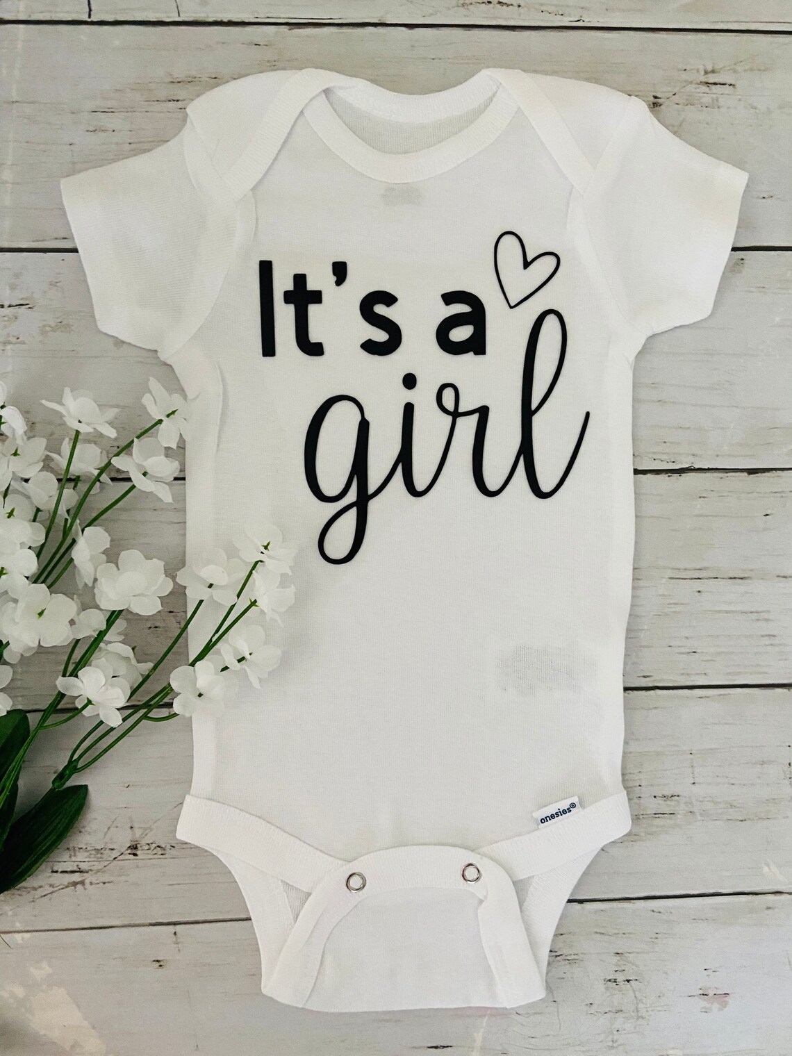 Its a Girl Onesie Gender Reveal Onesie Girl Onesie Baby Etsy
