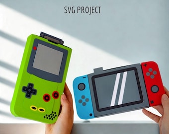 Console Box SVG, Gamer Gift Boxes Template (Digital Item)