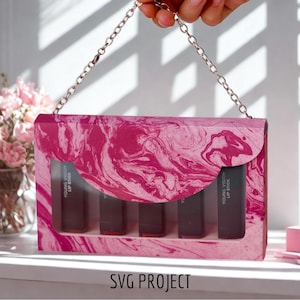 Make-up-Beutel svg, Geldbörse Box svg, Geschenkbeutel svg, Schneidemaschine Vorlage, Projekt für Cricut, Silhouette, ScanNcut.