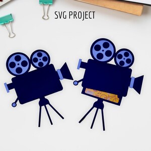 Video camera gift card holder SVG, Thanks card holder SVG, Cutting machine template, Cricut or Silhouette project.