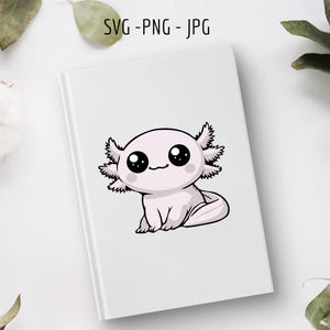 Axolotl SVG, file di taglio a strati di grazioso axolotl per Cricut o Silhouette, clipart di grazioso animale, vinile termoadesivo per magliette.