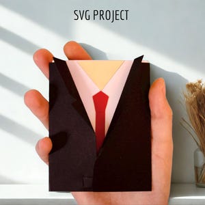 Porta carte regalo elegante, porta carte di credito, modello per macchina da taglio SVG, progetto Cricut o Silhouette.