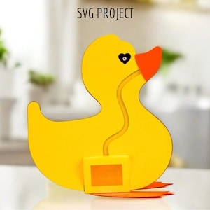Alcancía en forma de pato, hucha, alcancía, plantilla para máquina de corte, proyecto para Cricut, Silhouette Cameo, ScanNcut.