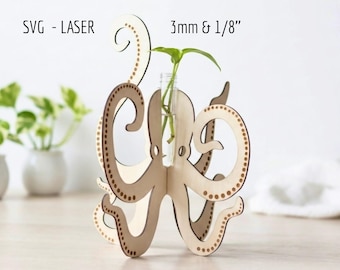 Octopus propagation Station SVG – lasergesneden houtbestand (digitale download)