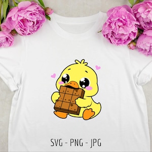 Duck SVG, Cute duck layered cut file for Cricut or Silhouette, Cute animal clipart, kawaii svg, shirt iron on vinyl.