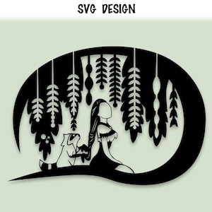 Pocahontas SVG, Cut file, Paper art, digital file, Cricut or Silhouette