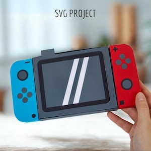 Caja de consola de videojuegos SVG, caja de consola SVG, caja de regalo de jugador SVG, plantilla de máquina de corte, proyecto para Cricut, Silhouette, ScanNcut.