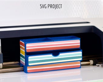 Organizador de herramientas Cricut, almacenamiento de herramientas, plantilla digital SVG para máquina de corte.