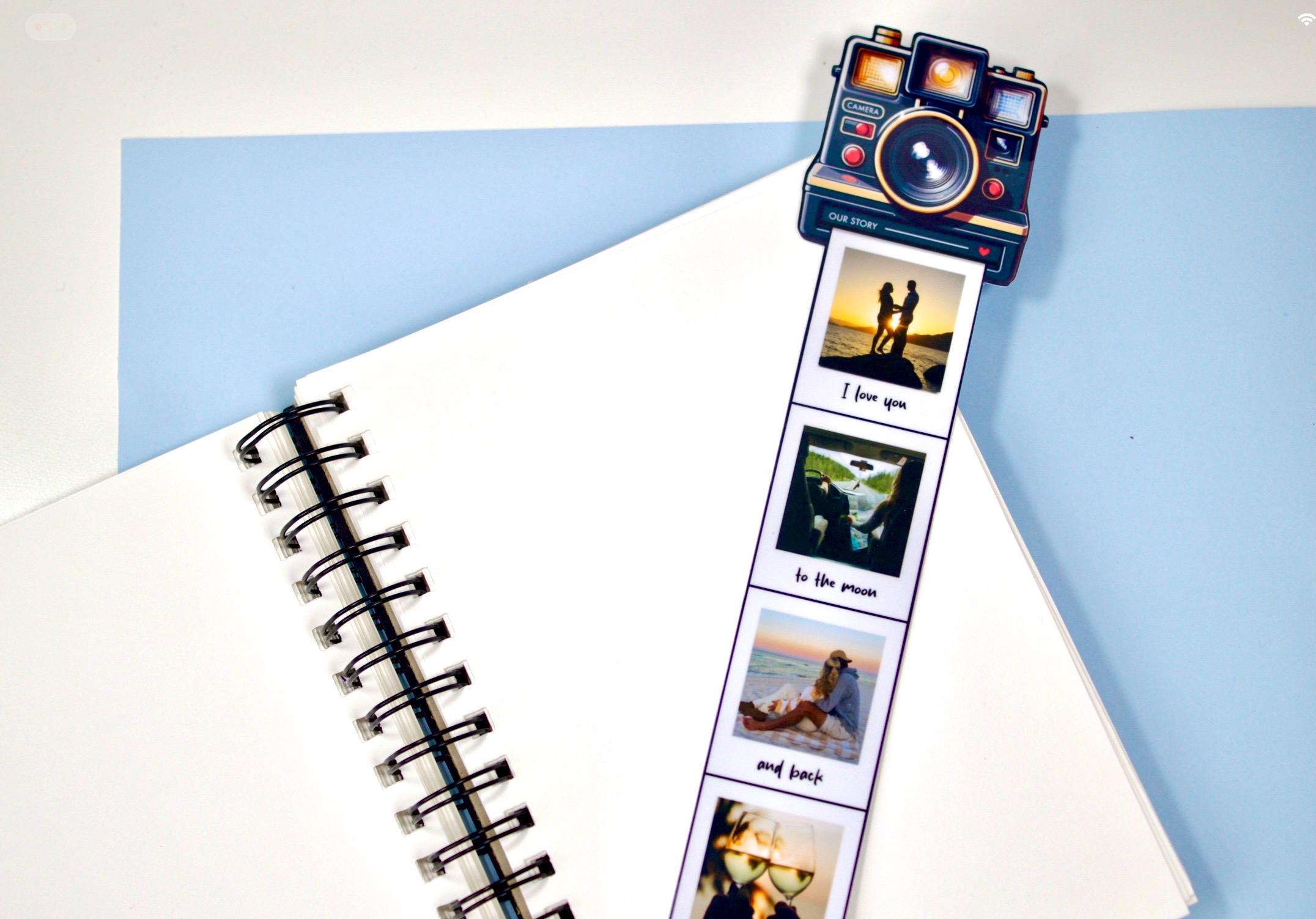 Retro Camera Bookmark Template | Custom Photo Film Strip (digital ...