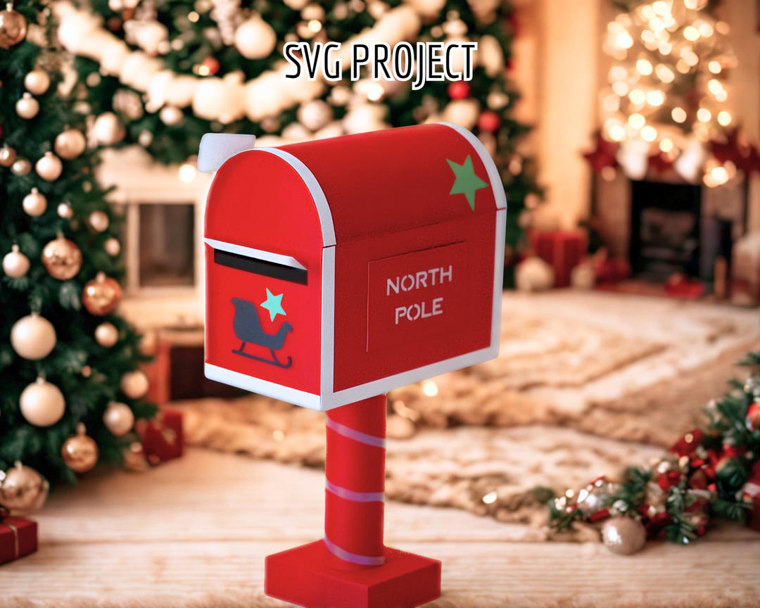 Santa Claus Mailbox SVG, Christmas Decoration Template (digital Item ...